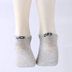 Ankle Socks Funny Novelty Crew Socks F Off Gray‎ Women